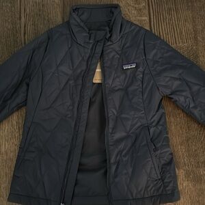 Patagonia Nano Puff Diamond Quilt Jacket-Navy Small (7-8)